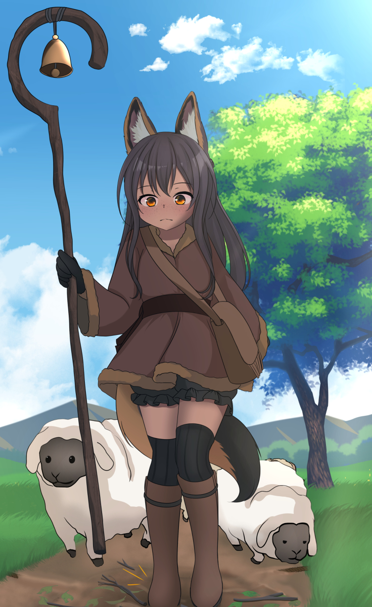 This is a pixiv picture whose title is Shepherd girl.