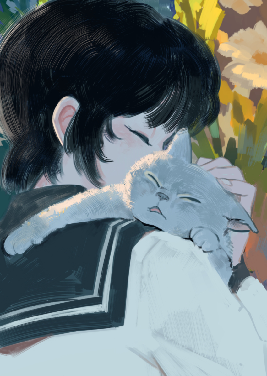 This is a pixiv picture whose title is 贴贴.