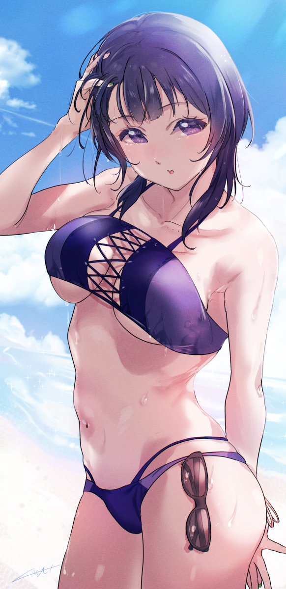 This is a pixiv picture whose title is 水着果林さん.