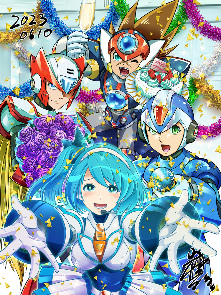 This is a pixiv picture whose title is 2023年度版　6月10日はロックマンＸの日！？.