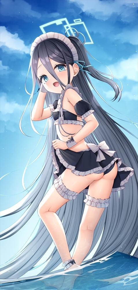 This is a pixiv picture whose title is メイドアリス（水着）.