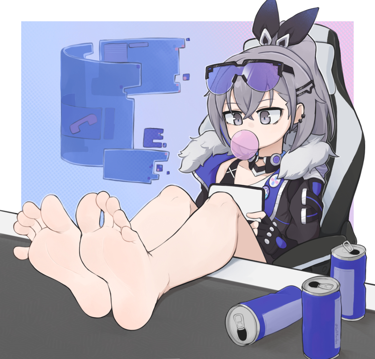 This is a pixiv picture whose title is Silver Wolf.