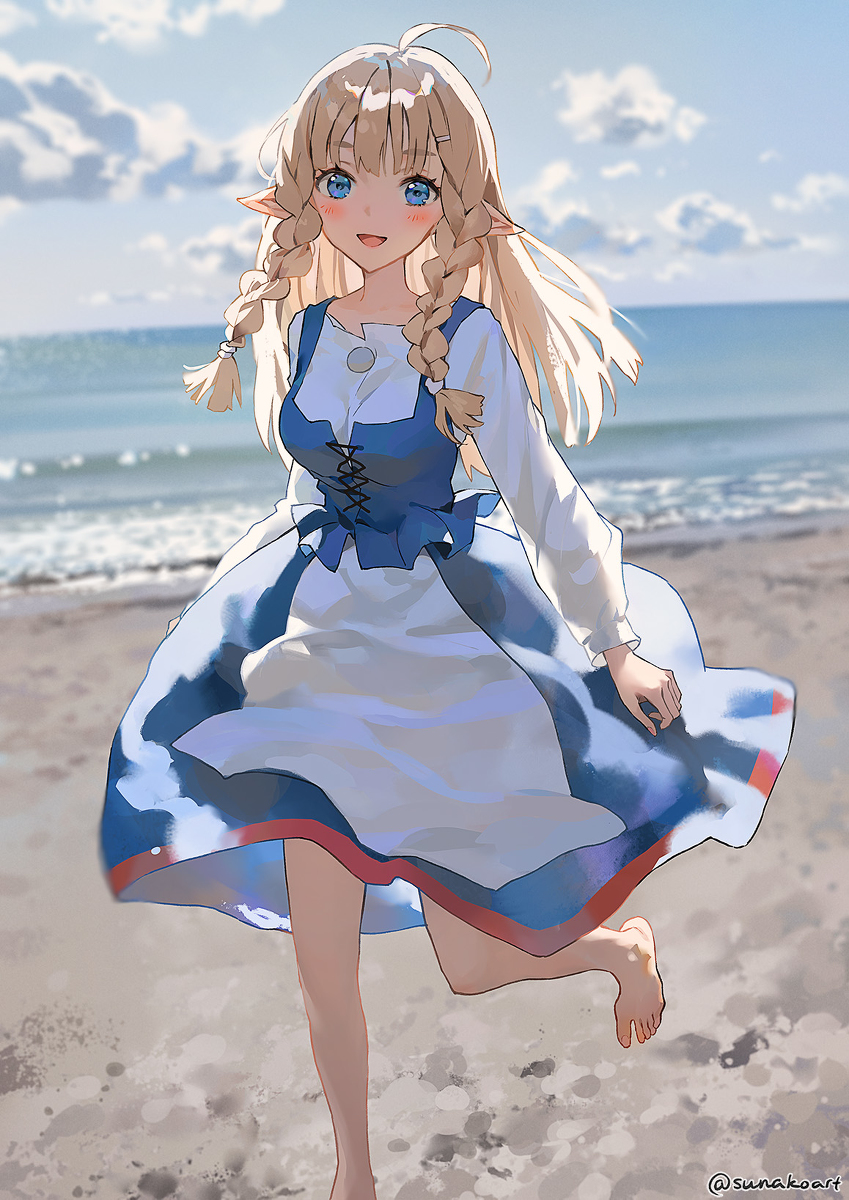 This is a pixiv picture whose title is At the beach.