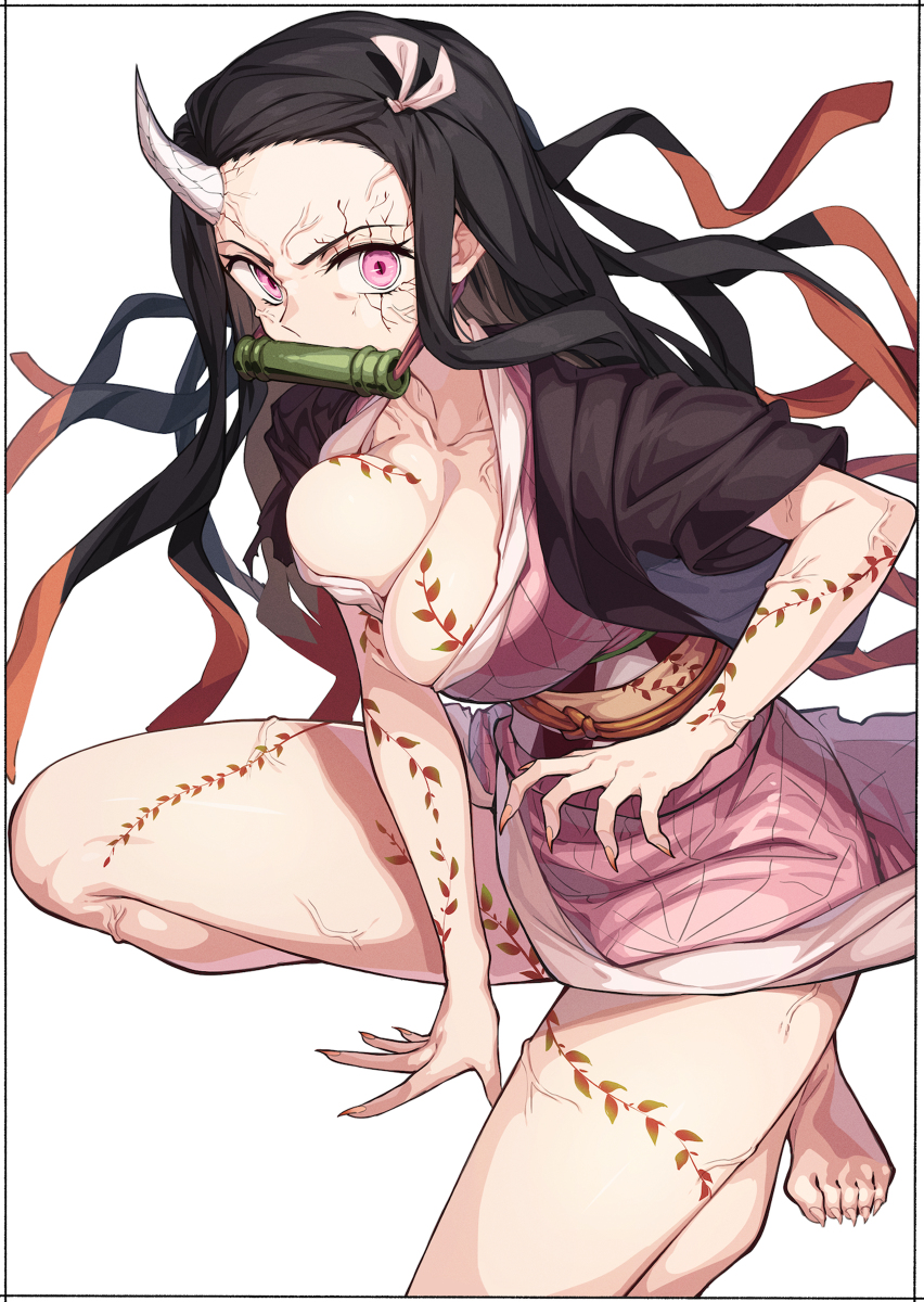 This is a pixiv picture whose title is 竈門禰󠄀豆子.