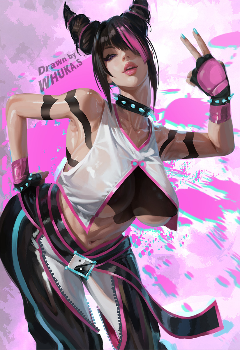 This is a pixiv picture whose title is ストリートファイター JURI.