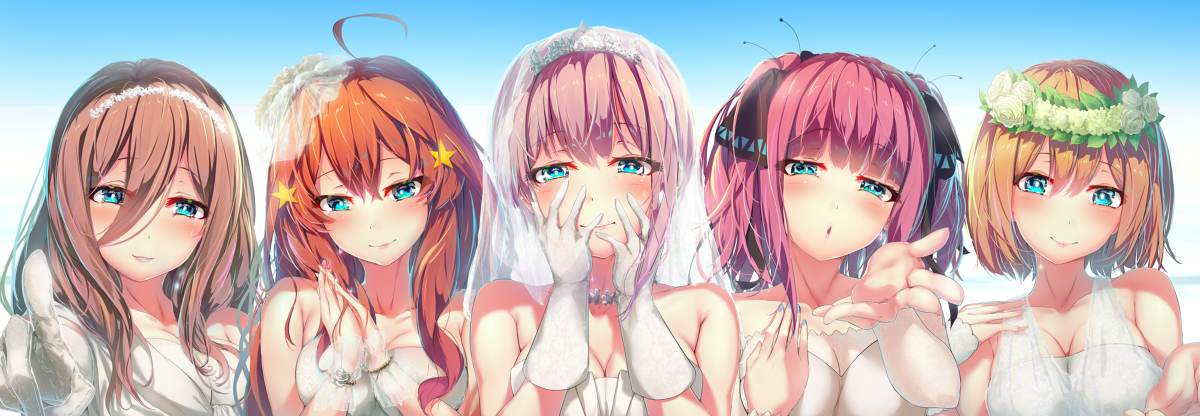 This is a pixiv picture whose title is quintessential quintuplets.