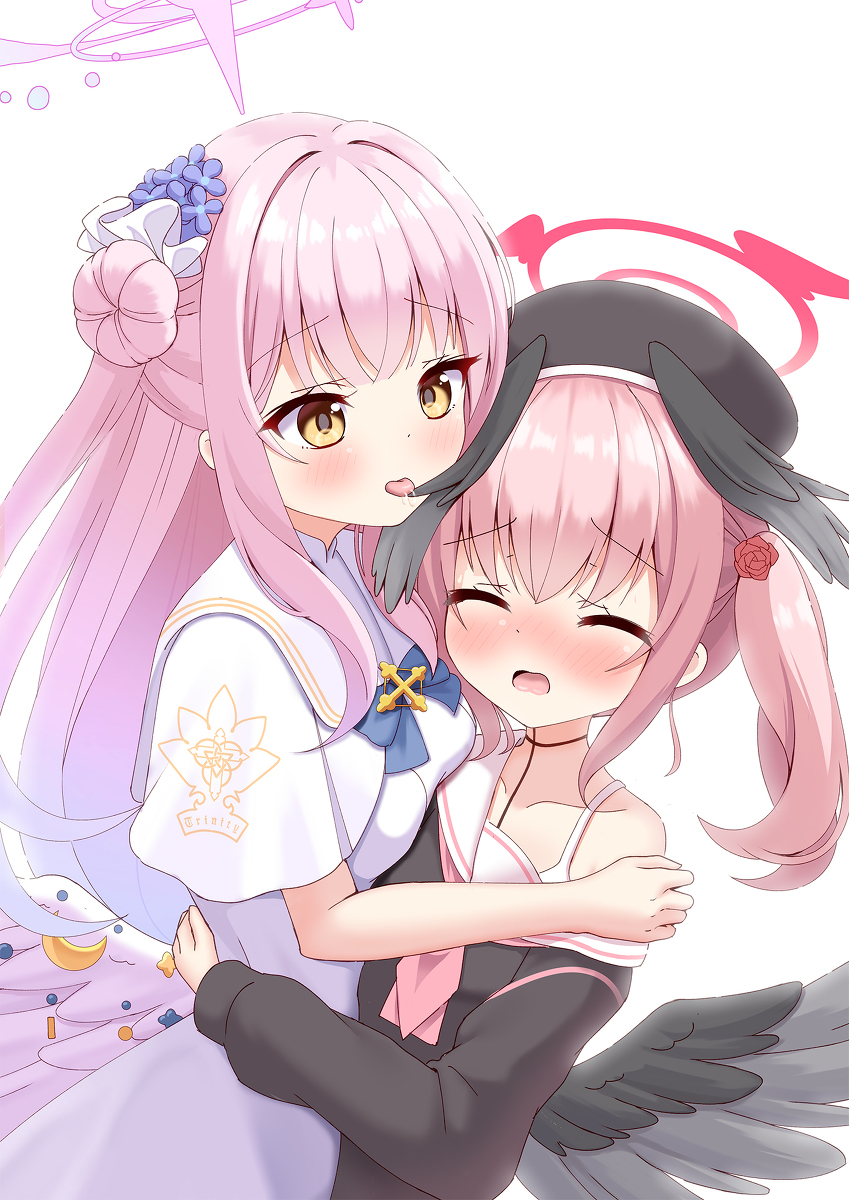 This is a pixiv picture whose title is 耳舐めならぬ頭羽舐め.