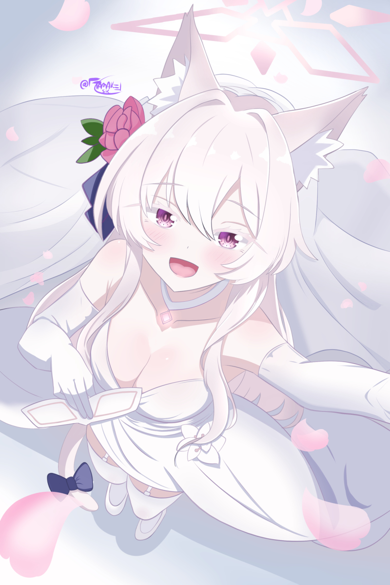 This is a pixiv picture whose title is 花嫁 アキラ.
