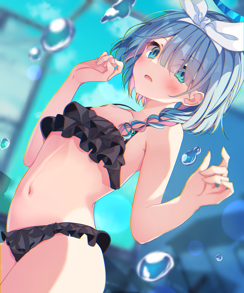This is a pixiv picture whose title is 黒ビキニアロナ.