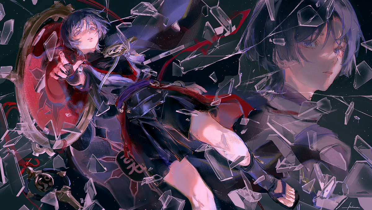 This is a pixiv picture whose title is 放浪者(スカラマシュ).
