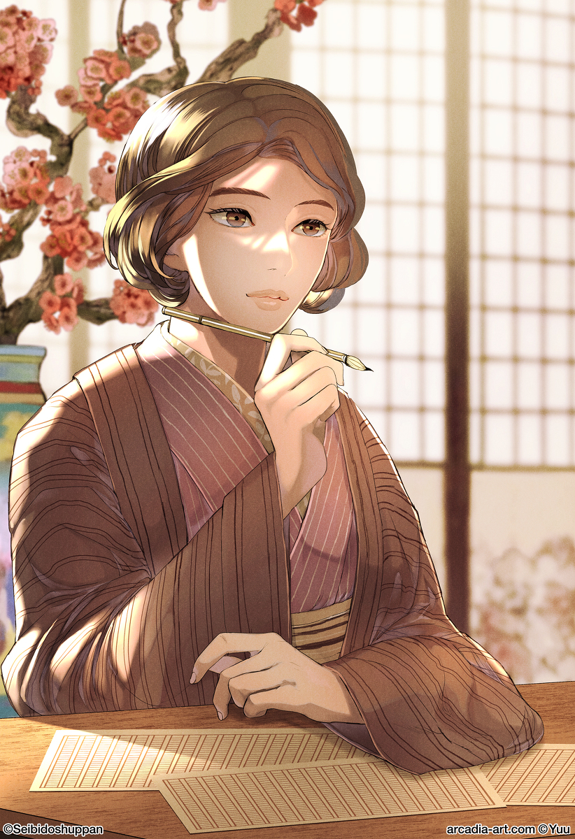 This is a pixiv picture whose title is みだれ髪.