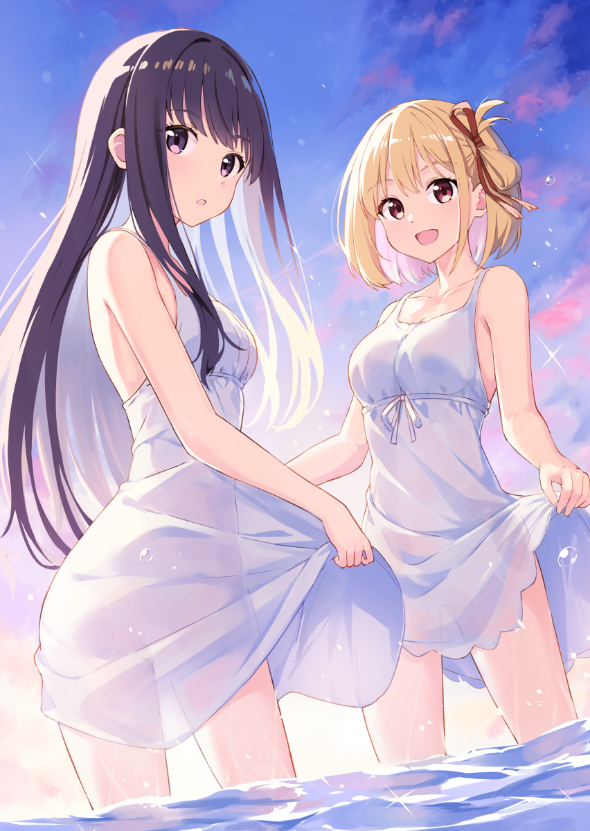 This is a pixiv picture whose title is 水浴び.
