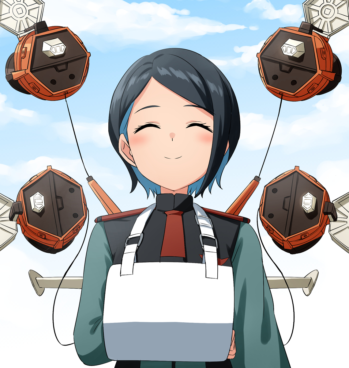 This is a pixiv picture whose title is わたしガンバレル.
