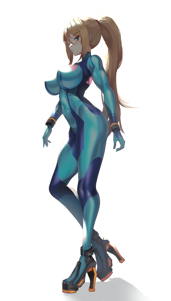 This is a pixiv picture whose title is Zerosuit samus.