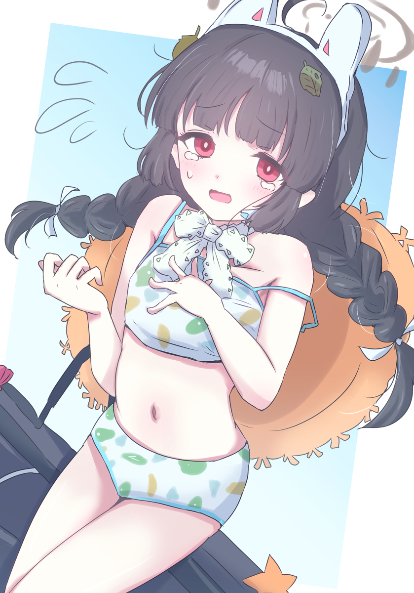 This is a pixiv picture whose title is あ、(ﾉд-｡)あぅ。。🐰🏖.