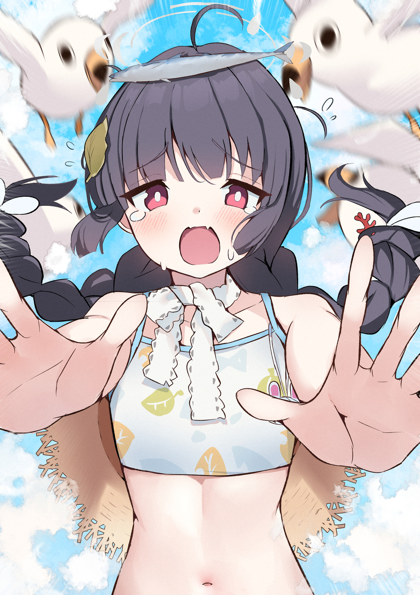 This is a pixiv picture whose title is 「せ、先生助けてくださいっ・・・」.