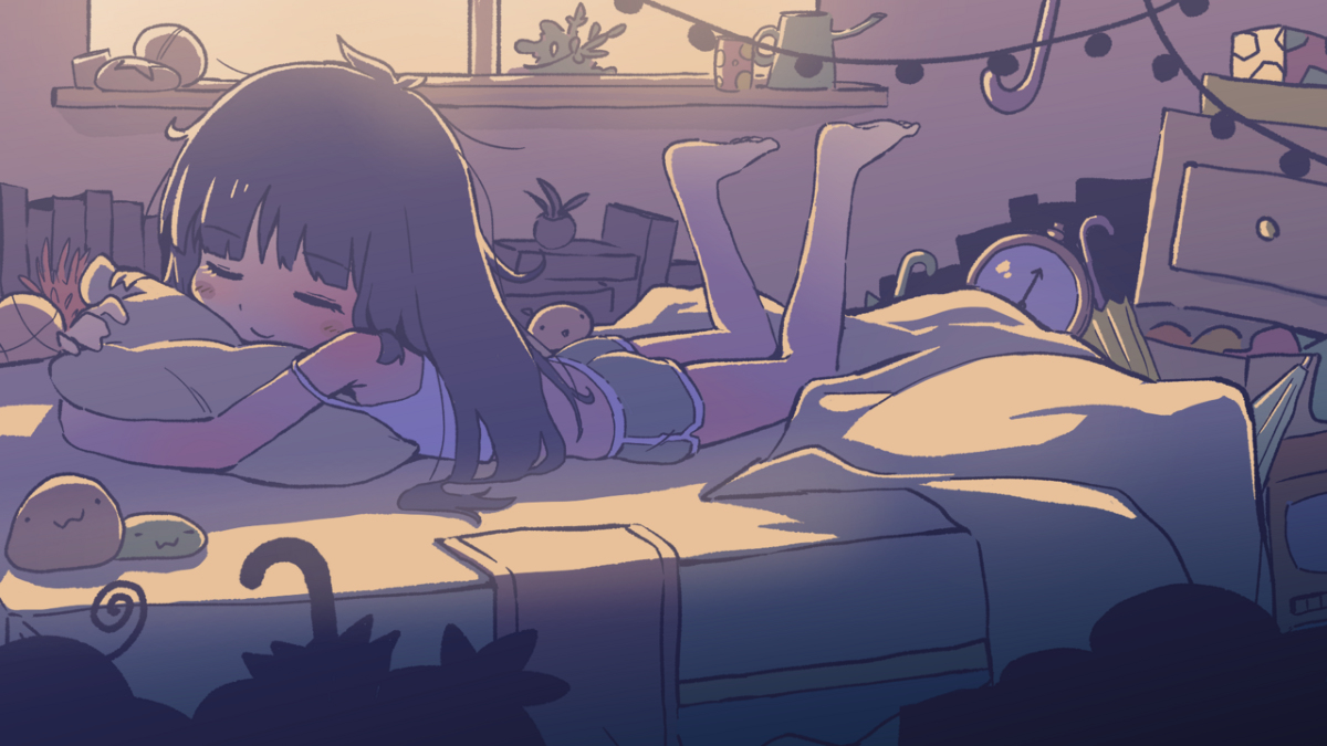 This is a pixiv picture whose title is 寝.