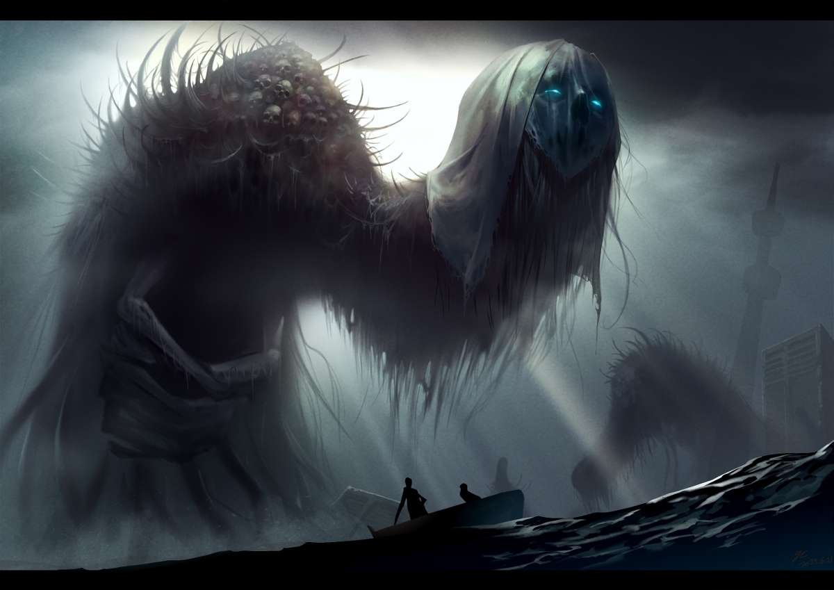 This is a pixiv picture whose title is 海の亡霊.
