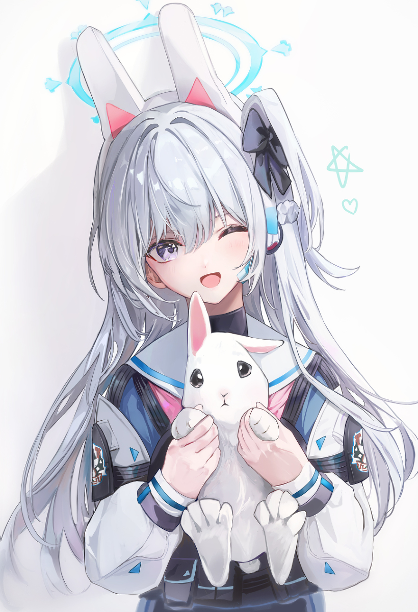 This is a pixiv picture whose title is 2 rabbits.