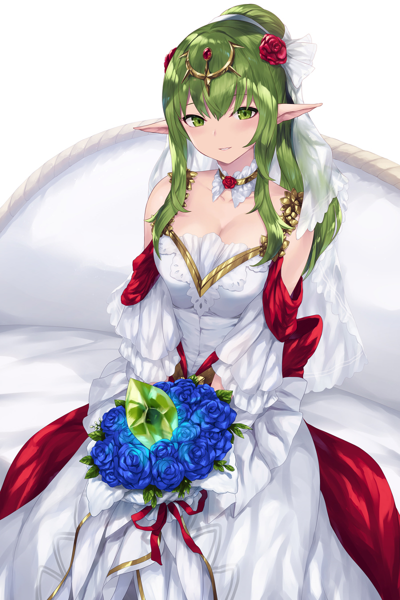 This is a pixiv picture whose title is 花嫁チキ.