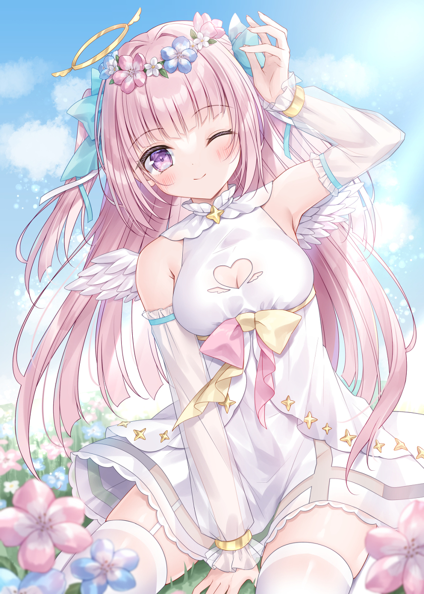 This is a pixiv picture whose title is 🌸.
