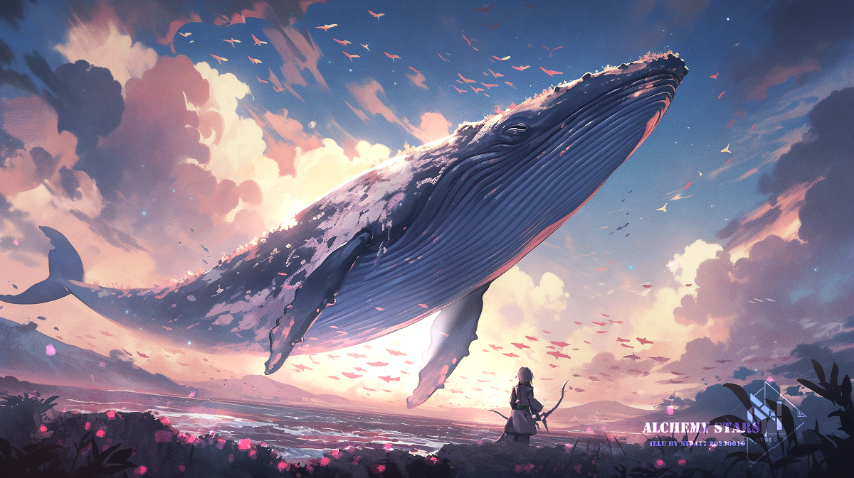 This is a pixiv picture whose title is 鲸.