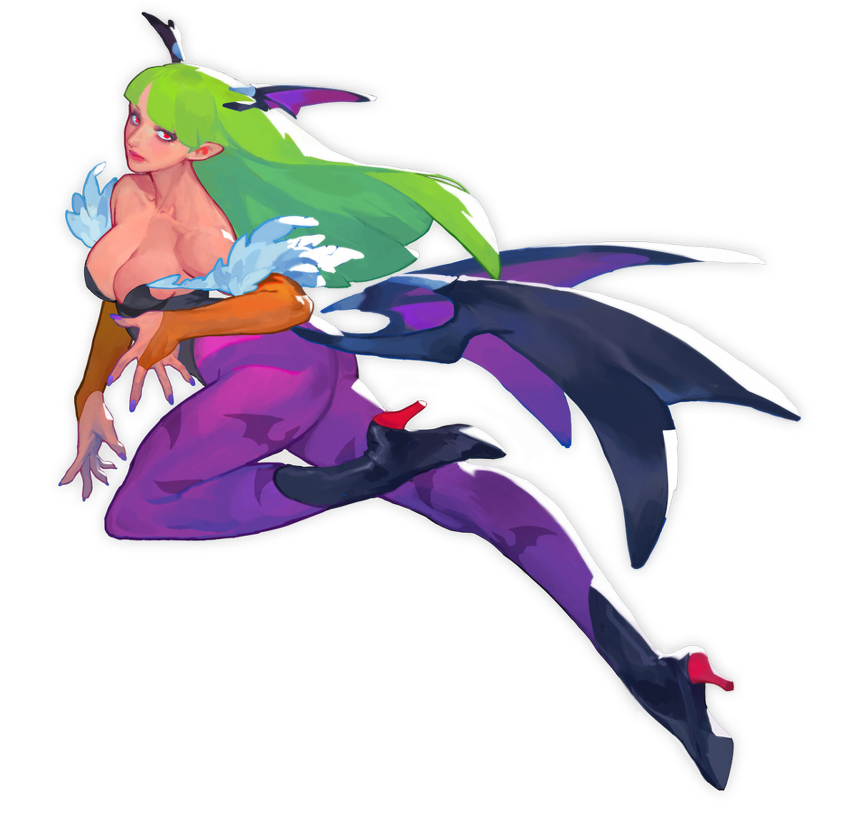 This is a pixiv picture whose title is Morrigan.