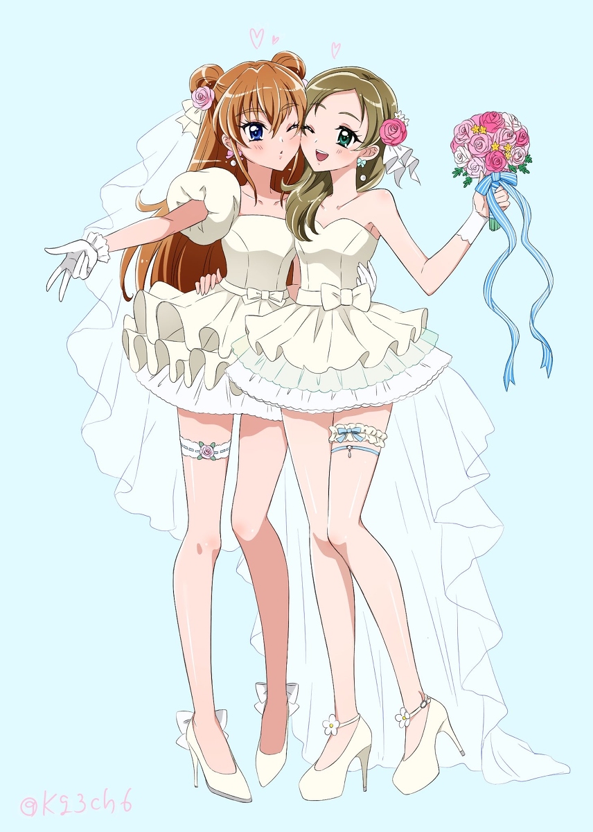 This is a pixiv picture whose title is ジュンブラひびかな.