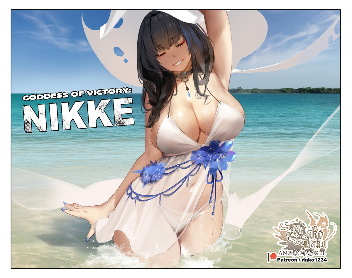 This is a pixiv picture whose title is NIKKE : The beach.