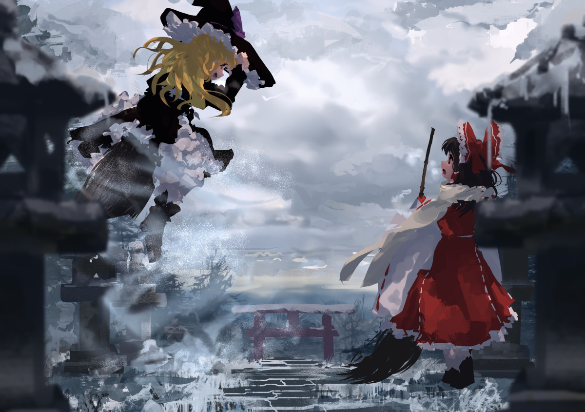 This is a pixiv picture whose title is 冬の朝.