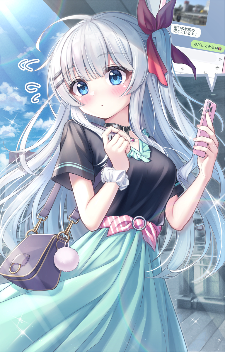 This is a pixiv picture whose title is 待ち合わせ場所でキョロキョロと僕のことを探してる君の姿が可愛くて.