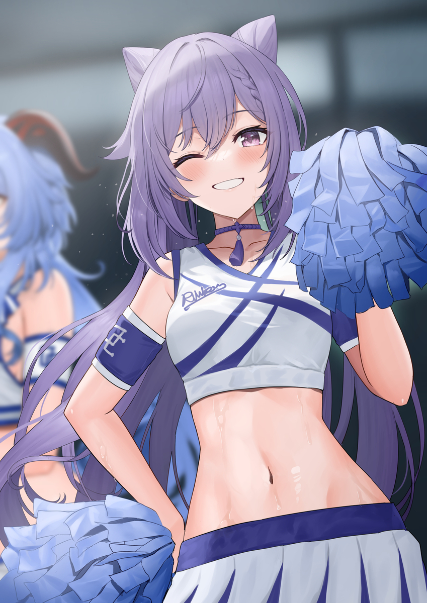 This is a pixiv picture whose title is 刻晴.