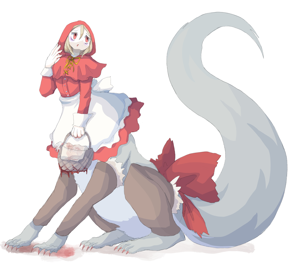 This is a pixiv picture whose title is 赤ずきん.