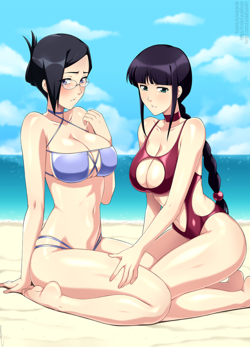 This is a pixiv picture whose title is Nanao Ise x Nemu Kurotsuchi.