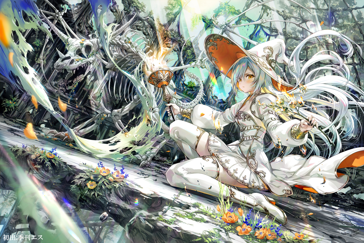 This is a pixiv picture whose title is 滅びの魔女.