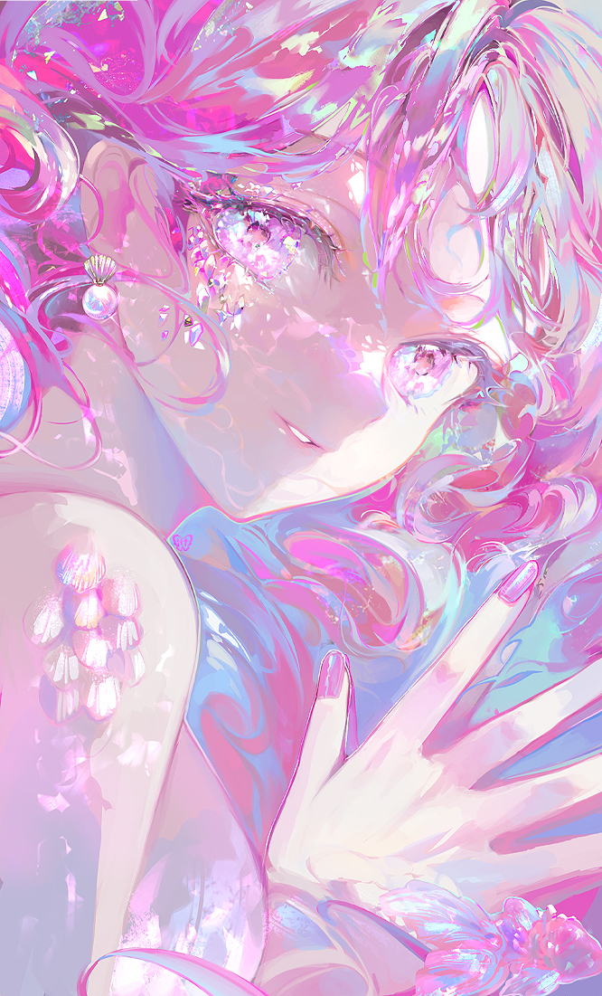 This is a pixiv picture whose title is Pink Mermaid.