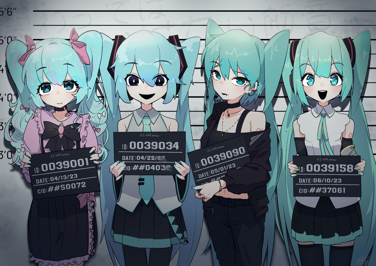 This is a pixiv picture whose title is 関わってはいけない初音ミクs.