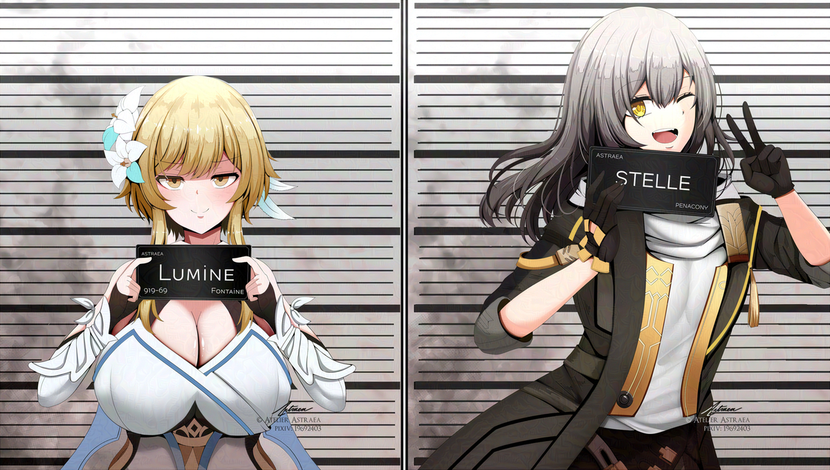 This is a pixiv picture whose title is Stelle and Lumine.