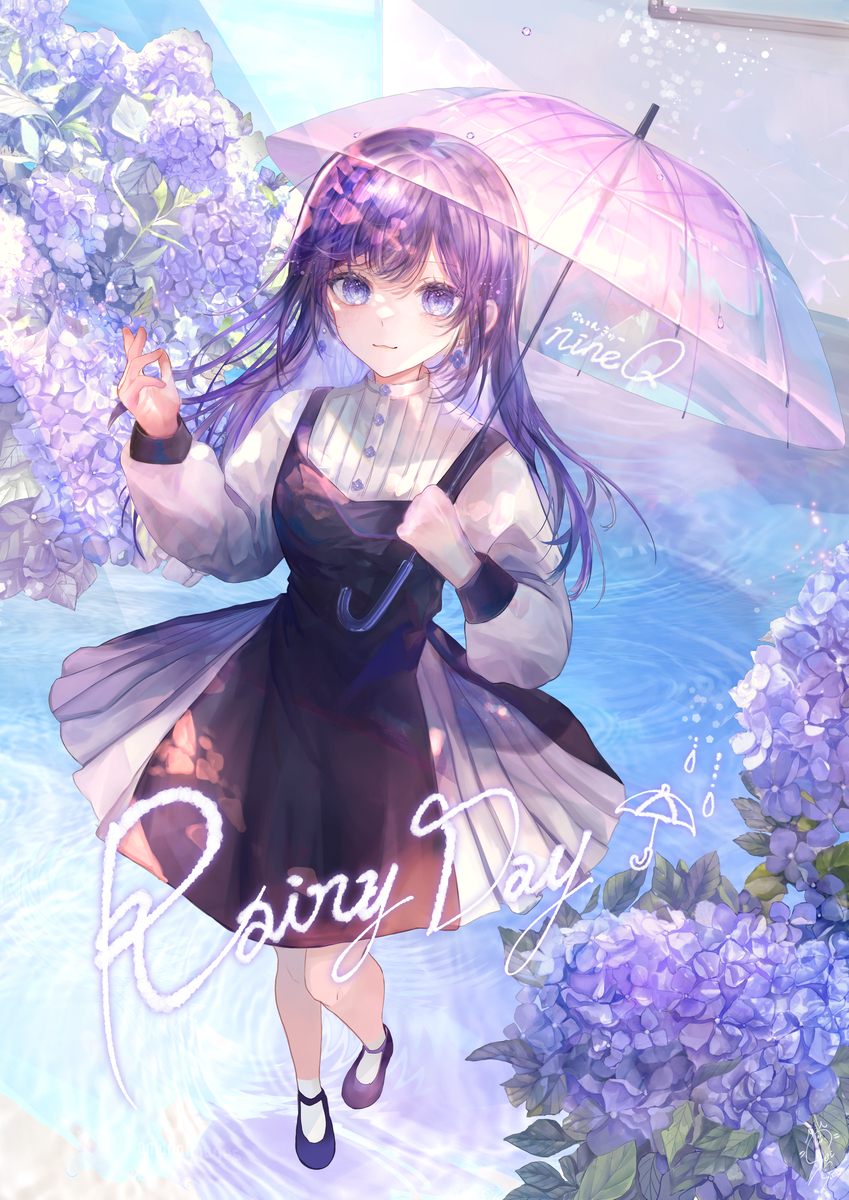 This is a pixiv picture whose title is ボカデュオ-Rainy Day.