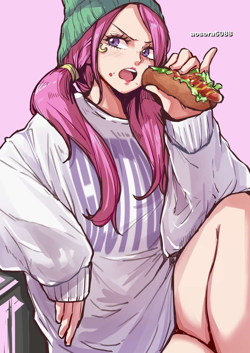 This is a pixiv picture whose title is おさげボニー.