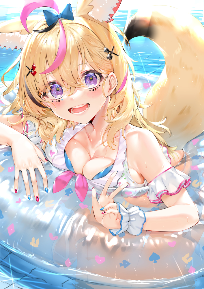 This is a pixiv picture whose title is ホロライブ・サマー　尾丸ポルカ.