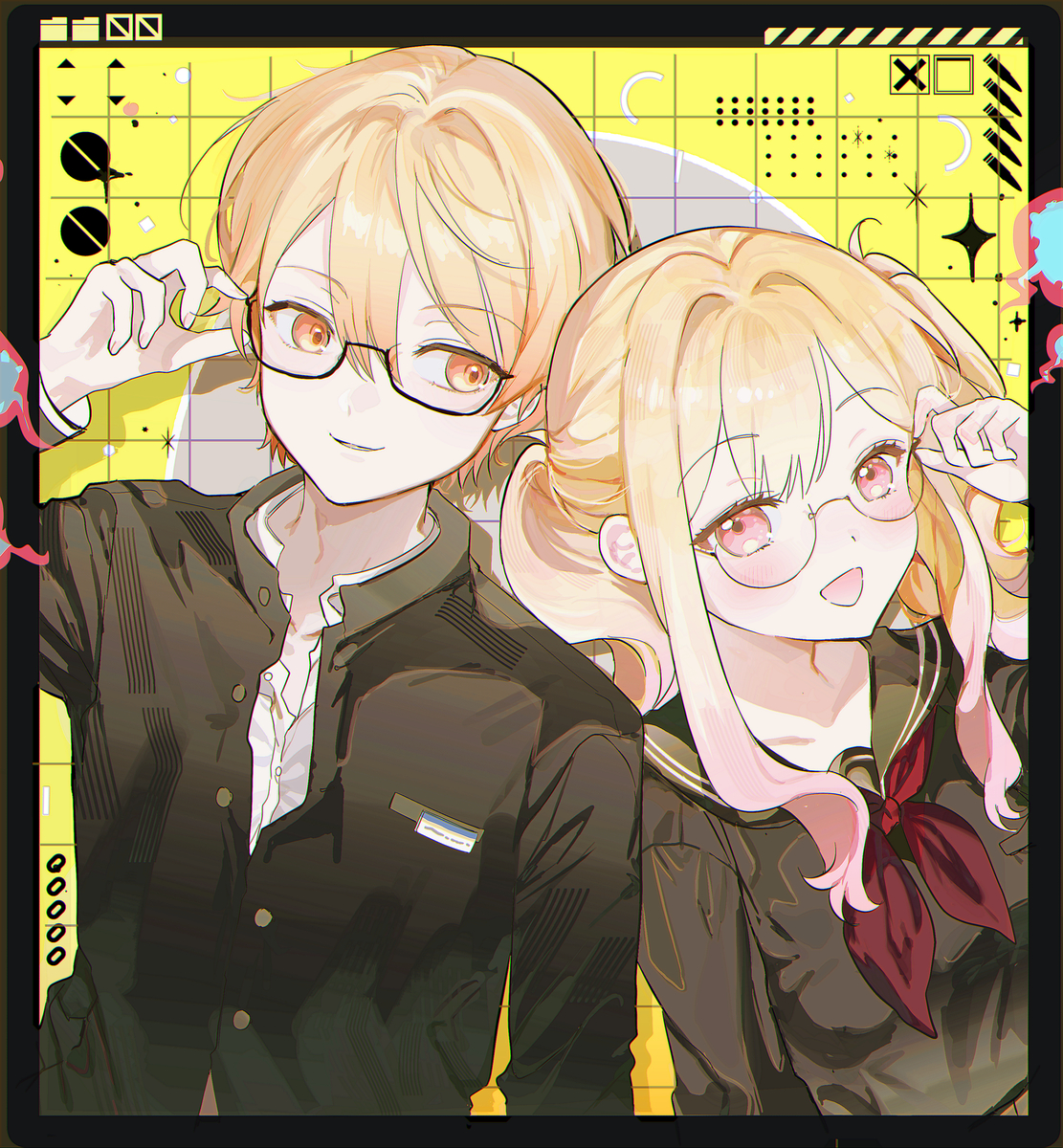This is a pixiv picture whose title is 👓.