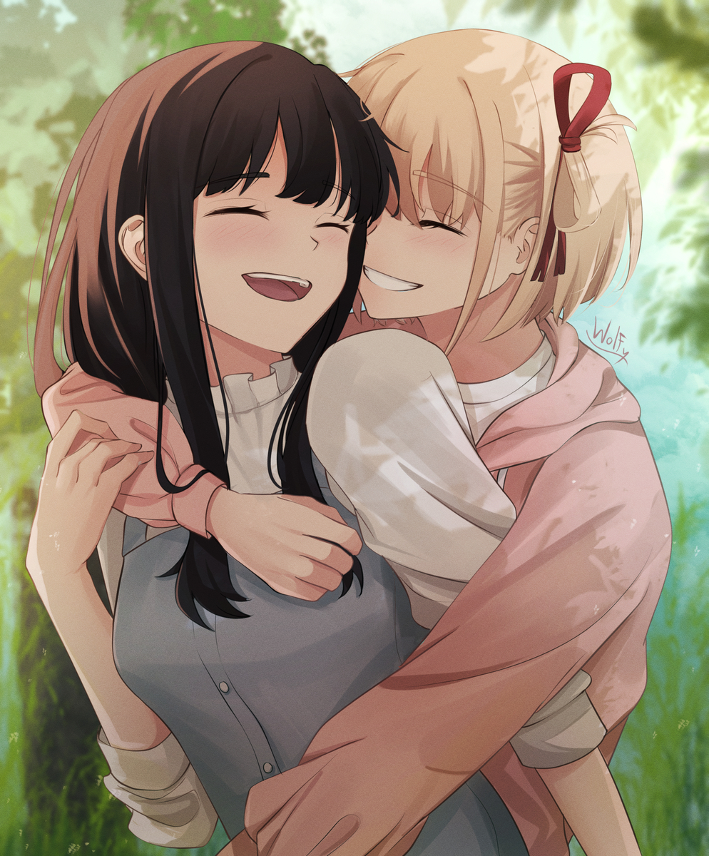 This is a pixiv picture whose title is Hug.