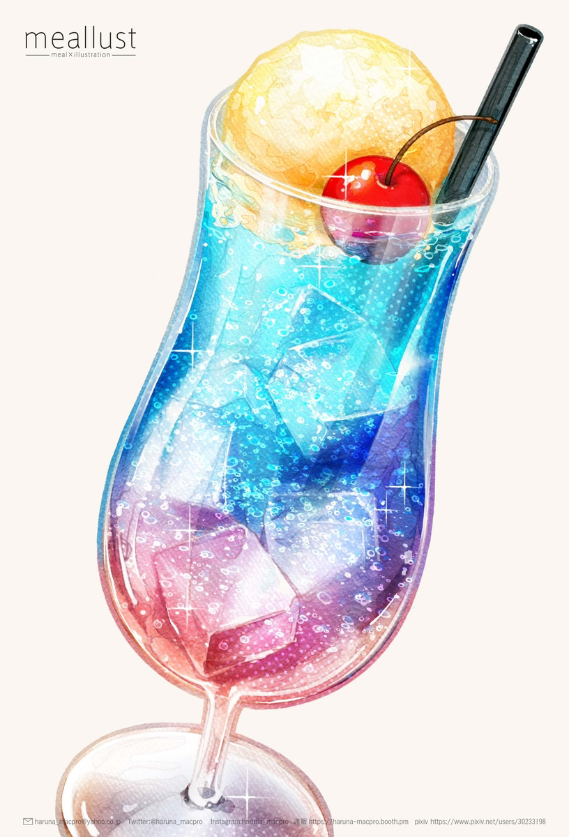 This is a pixiv picture whose title is クリームソーダ.