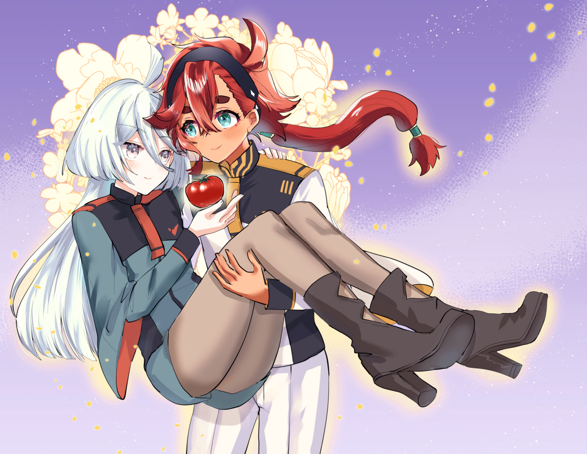 This is a pixiv picture whose title is 水星の魔女.