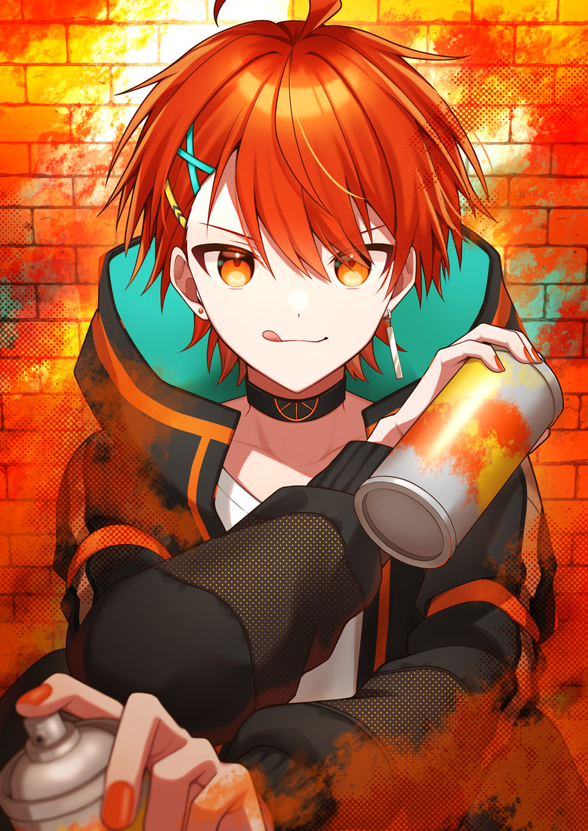 This is a pixiv picture whose title is Vivid Orange.