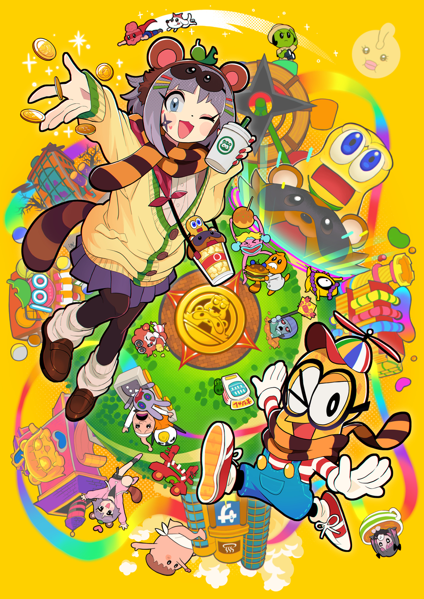 This is a pixiv picture whose title is 【宣伝】ぽこピーランドキービジュアル.