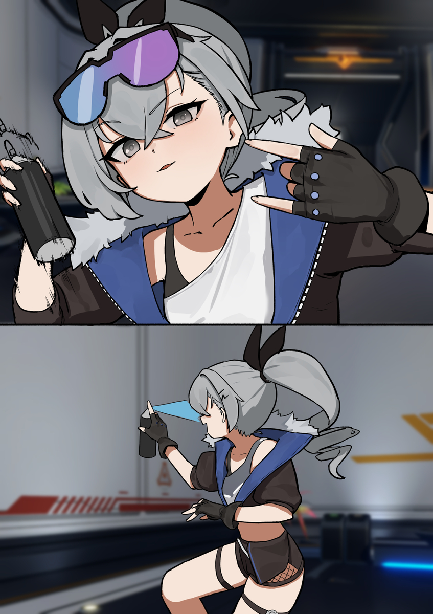 This is a pixiv picture whose title is 銀狼.