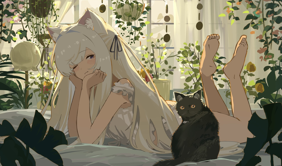 This is a pixiv picture whose title is ねむねむ.