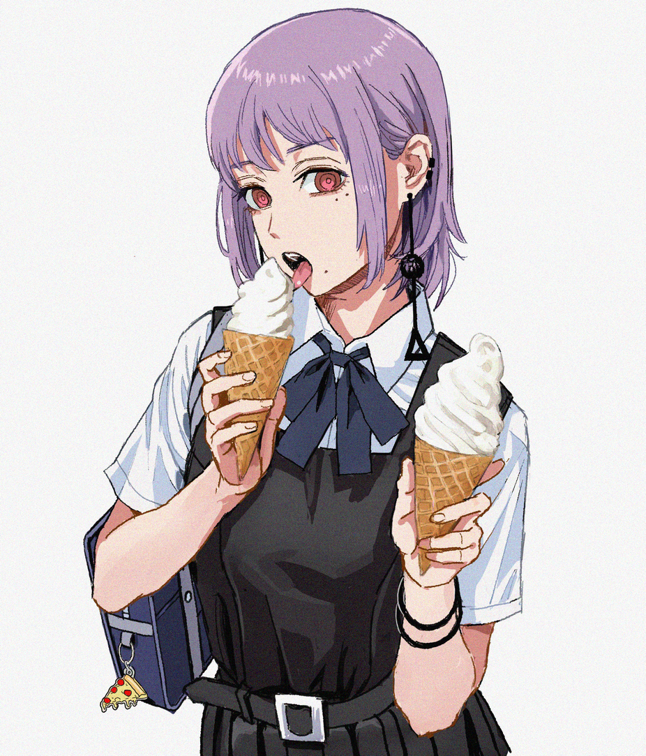 This is a pixiv picture whose title is I will eat it all 🍦.